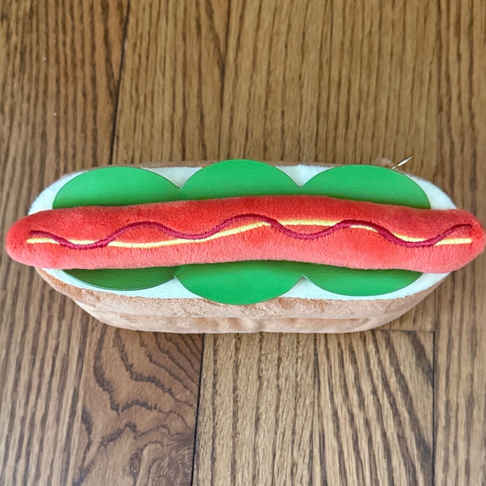 Marushin Hot Dog Plush Coin Purse Pouch Kawaii Novelty NWOT